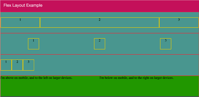 Flex layout example